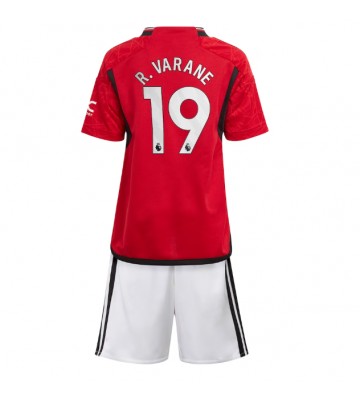 Manchester United Raphael Varane #19 Hemmaställ Barn 2023-24 Kortärmad (+ Korta byxor)